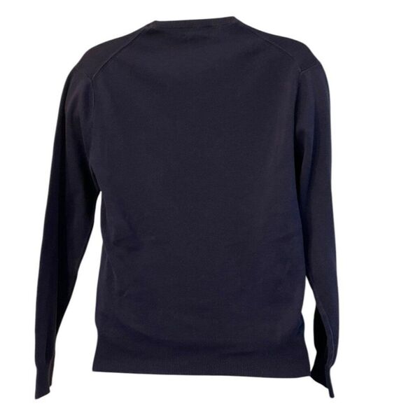 Polo Ralph Lauren Mens Medium Slim Fit Navy Blue Knit Sweater Pima Cotton - Picture 2 of 4